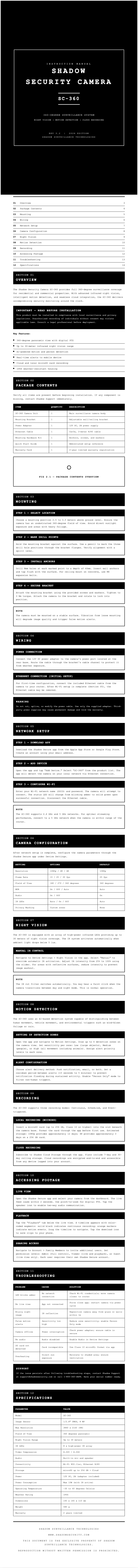 Monochrome stark instruction manual